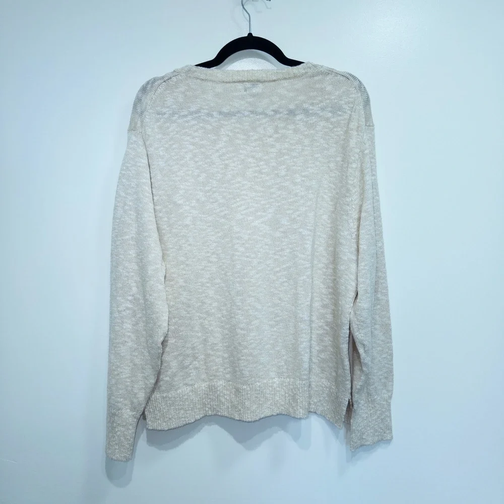J. Crew Light Khaki Beige‎ Crewneck Beach Sweater Size XXL NWT